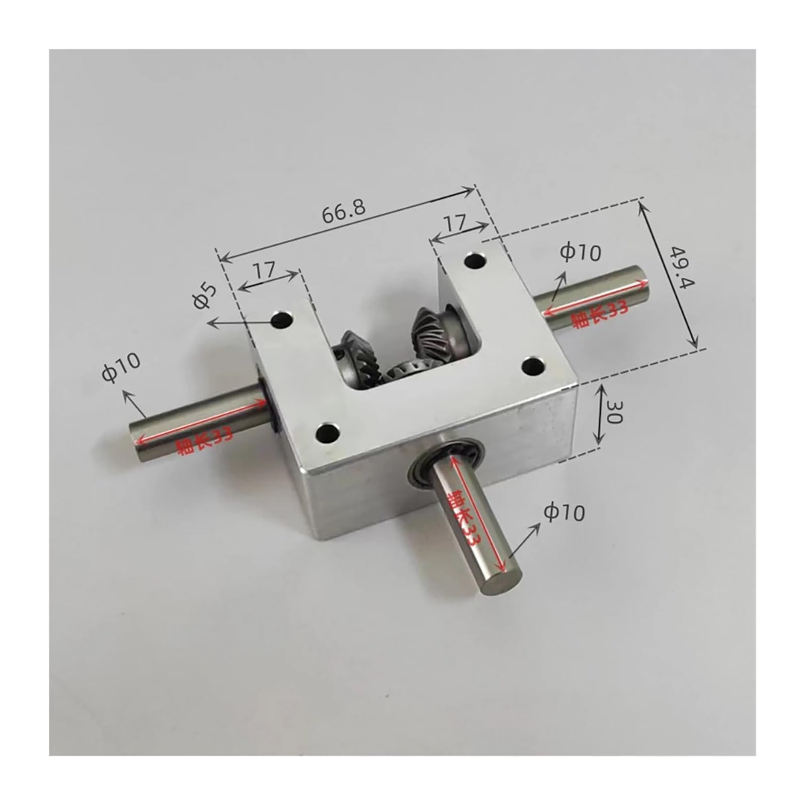 DIY Montaż mechanizmu różnicowego Skrzynia biegów 90 stopni 1:1 Przekładnia stożkowa spiralna 6/8/10MM Wał wyjściowy Odwracalny Mały narożnik Urządzenie Moduł DIY(6MM Shaft)
