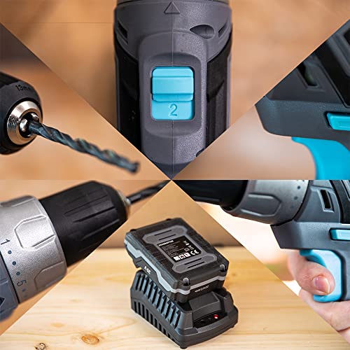 Cecotec Taladro de Batería CecoRaptor Perfect Drill, 20V y 2000 mAh, Velocidad de 1550 rpm, Torque Máximo 46 Nm, 25+1 Posiciones de Torque y 2 Velocidades de Trabajo, Autonomía de 60 min. - imagen 7