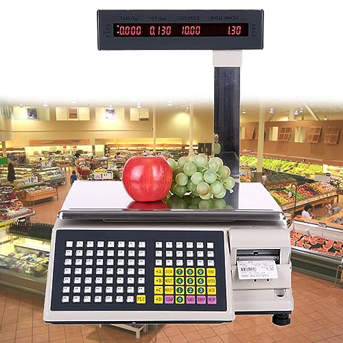 Báscula comercial con impresora térmica 15 kg miniatura 1