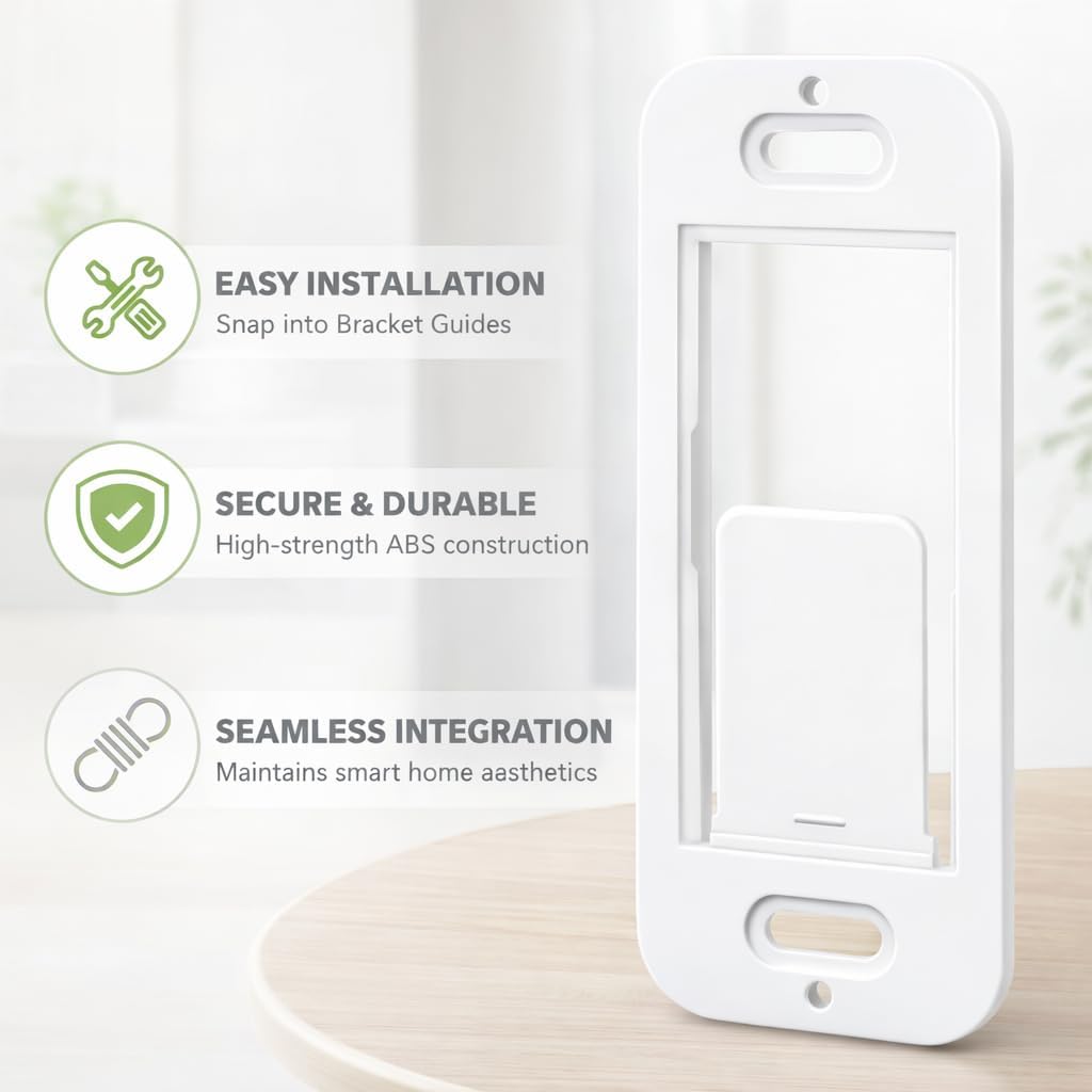 Wall Plate Bracket for Lutron Caseta Pico Remote (4 Pack) | Snap-in Wall Mount Holder for Lutron Pico Smart Remote | Seamless No-Wobble Installation | Durable Low-Profile Wall Bracket