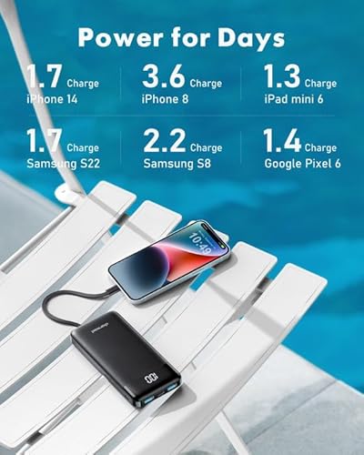 Charmast R25359 Portable Charger With Built In Cables thumb #1