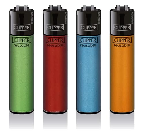 Clipper® - Set di 4 accendini (Crystal #8)