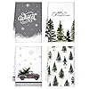 Bencailor 4 Pieces Christmas Kitchen Towels Buffalo Check Plaid Dish Towels Winter Snowflake Truck Hand Towels Farmhouse Tea Towels Christmas Decorations for Kitchen Xmas Gift