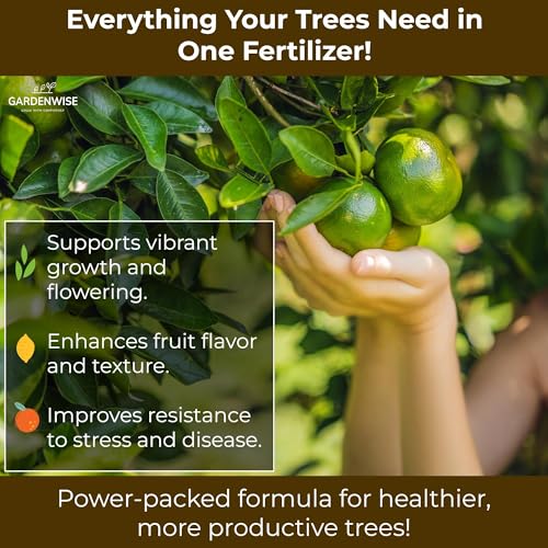 Image of GARDENWISE Professional Citrus Fertilizer + Vital Micronutrients; Perfect Balanced NPK for All Citrus; for Indoor and Outdoor Plants; Orange, Lime, Avocado and Lemon Tree Fertilizer (2 QUARTS)