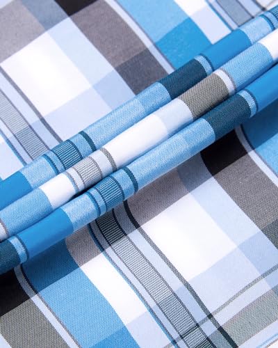 Image of Alimens & Gentle Plaid Mens Short Sleeve Button Down Shirts with Pocket