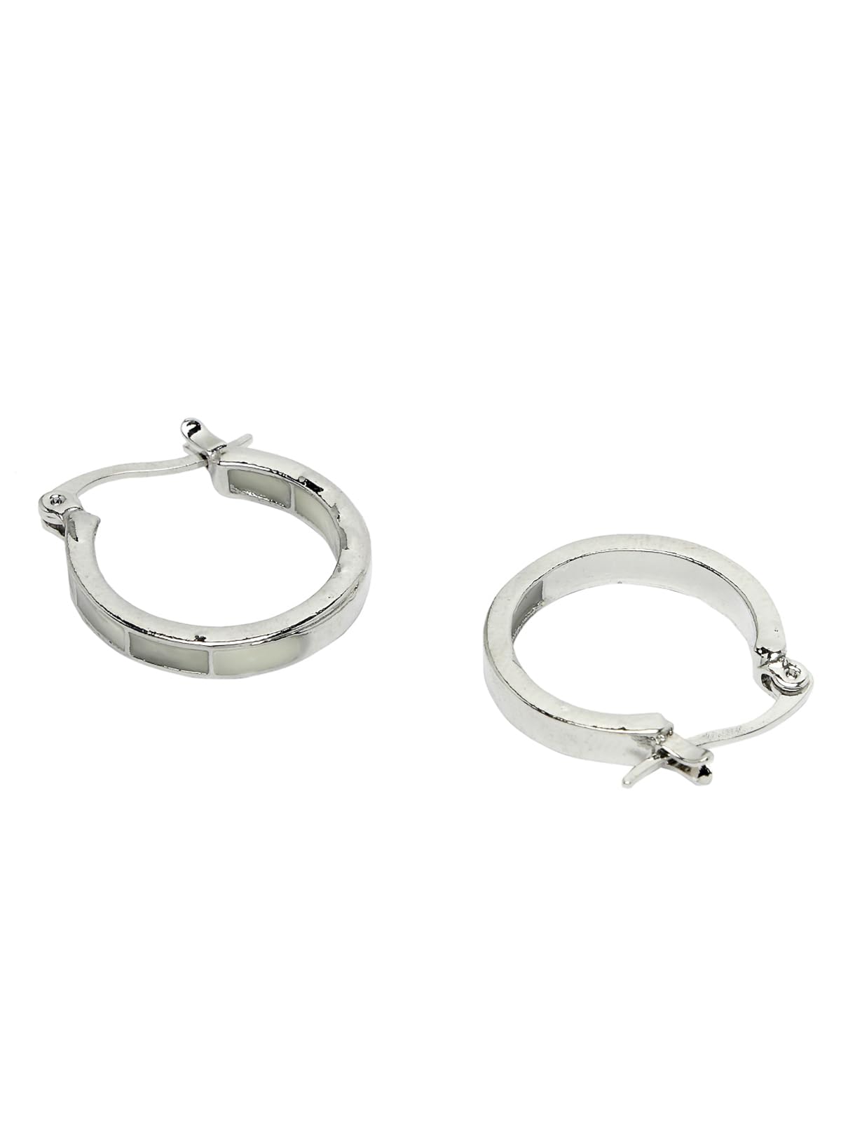 Scintillare by Sukkhi Pretty Fashionable Rhodium Plated Silver Bali Hoop Earring for Women & Girls Stylish Fashion|Birthday Gift for Girls & Women Anniversary Gift for Wife|E106667 (B0CQFWXP6D) Amazon Price History, Amazon Price Tracker