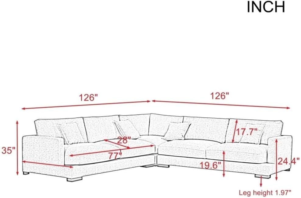 L-Shaped Sectional Sofa,Soft and Comfortable