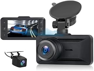 Oryzom Dashcam 4K Pro – Enregistrement Ultra HD avec caméras Avant/arrière, Vision Nocturne et Surveillance 24h/24(Chargeur de Voiture Standard 4k + 1080P + Allume-Cigare)
