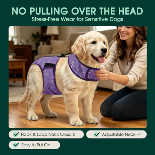 Image of Kuoser Dog Diapers Female with Suspenders, Escape-Proof Doggie Diaper, XS