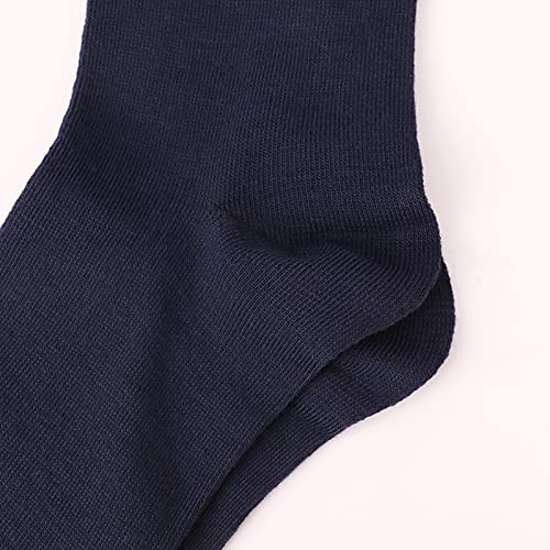 Image of DRESHOW 3 Pairs Cotton Knee High Socks for Women Solid Knit Knee Long Stocking Leg Warmer All Season Gift
