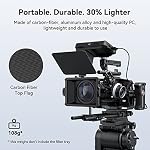 SmallRig Mini Matte Box Lite with Top Flag for DSLRs and Mirrorless Cameras, Compatible with 67mm/72mm/77mm/82mm/95mm Lenses, Comes with Filter Tray - 3575
