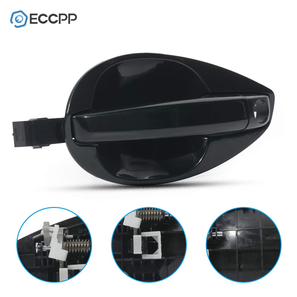 Pair Of Black Outside Door Handles For 2003-2008 Hyundai Tiburon (Left & Right)