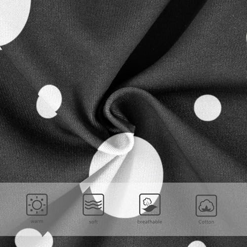 White Polka Dots Black Girls' Underwear, Toddler Girl Briefs, Girls Cotton Underwear, 2–8 Years3