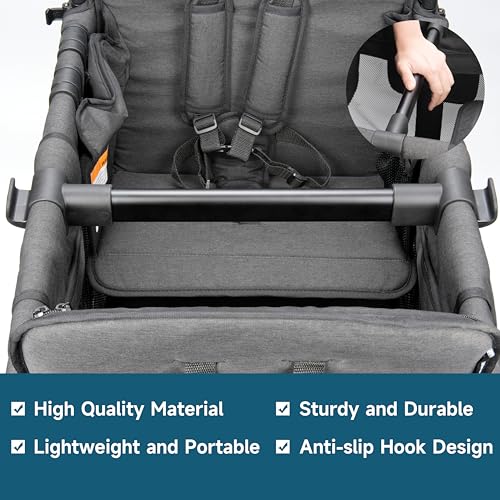 Image of Forward-Facing Stroller Wagon Support Bar, Compatible with WONDERFOLD W2 Elite Wagon (2 Seater), Stroller Wagon Accessory for WONDERFOLD W2 Veer Wagon, Support Bar for Kids Removable & Easy to Install