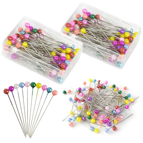 200 Pcs 1.5 Inch Sewing Pins Dressmaking Pins Plastic Ball Head Straight Pin Sewing Accessories for Dressmaker Art Craft and Sewing Projects Multicolor