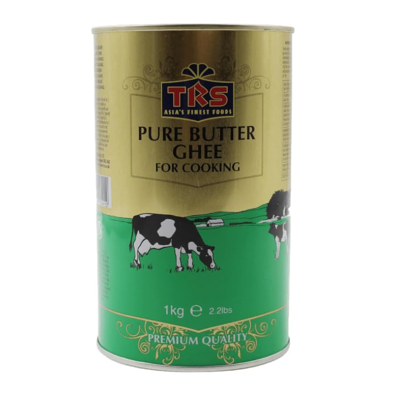 TRS Pure Butter Ghee (1 kg) | Authentische geklärte Butter zum Kochen und Braten | Aus Kuhmilch | Kochen bei hohen Temperaturen und reichhaltiges Aroma | Geeignet für die indische Küche