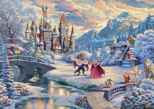 Schmidt, Thomas Kinkade: Disney Beauty & The Beast Winter Enchantment Puzzle - 1000pc, Puzzle, Ages...