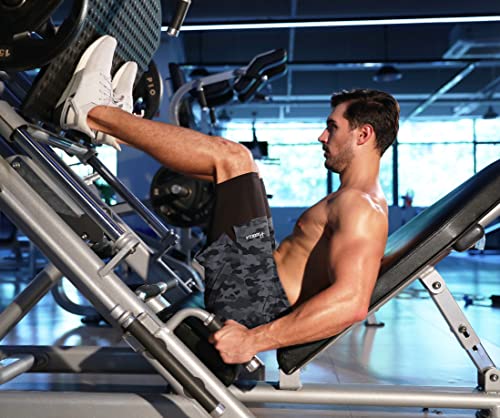 Image of Pudolla Men's 2 in 1 Running Shorts 5 inch Quick Dry Gym Athletic Workout Shorts for Men with Phone Pockets