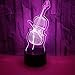 Produktbild Neuheit 3D Violine Lampe Farbe Touch-Schalter mit Fernbedienung niedlich 7 Farben 3D LED Nachtlicht Kinderzimmer LED-Lampen für Kinder