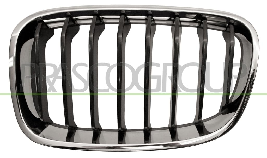 PRASCO Kühlergitter BM1232024 – Sport-Ausstattung, Schwarz, verchromte Oberfläche