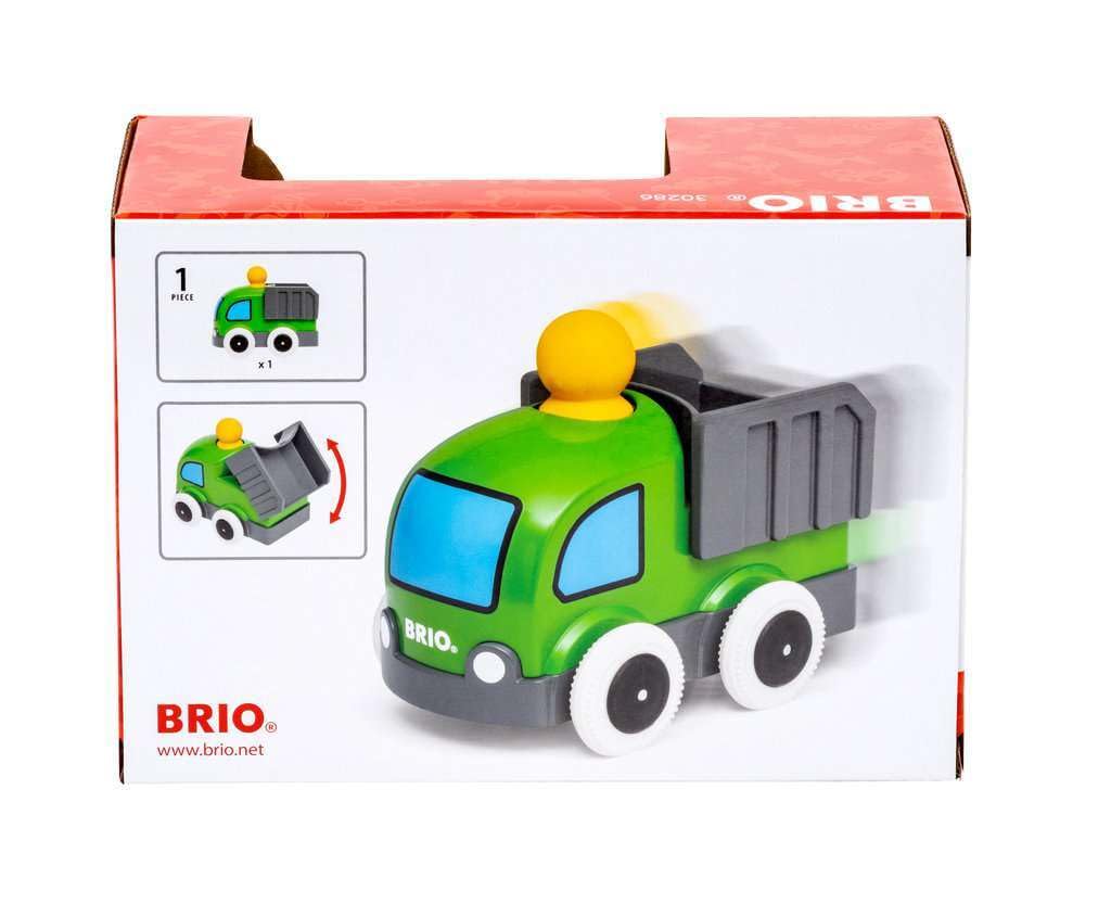 BRIO Toddler, Camión Pulsa y Avanza, Edad Recomendada 12 + Meses