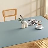 FCBFJSW Leather Table Cover Desktop Protective Film Leather Thickness 1.6mm (0.062in) Waterproof Tablecloth Protective Film 35.4 * 51.1in Navy