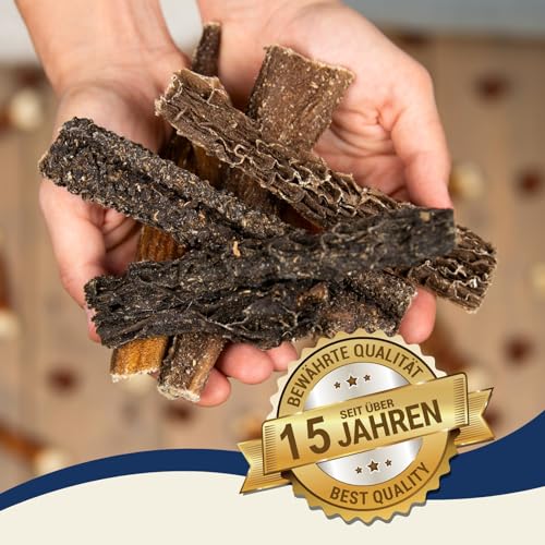 Lyra Pet® 5 kg Rinderpansen groß getrocknet 12-15 cm | Naturbelassener Kausnack | Proteinhaltiges Leckerli auch für Welpen und ältere Hunde | Nährstoffreich | Schonend getrocknet