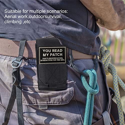 Image of Black Tactical Molle Cellphone Pouch Case,Heavy Duty Waterproof Phone Holster Bag for iPhone 11 12 13 Pro Max for Samsung S22 S21 S20 FE Note 20 A13 A12 A02S Less 6.7 inch Phone with 1 Pack Patch