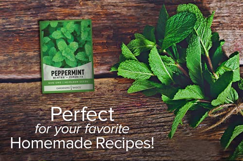 Peppermint Seeds For Planting Is A Heirloom, Open-Pollinated, Non-Gmo Herb Variety- Great For Indoor And Outdoor Gardening And Herbal Tea Gardens By Gardeners Basics #TOP1