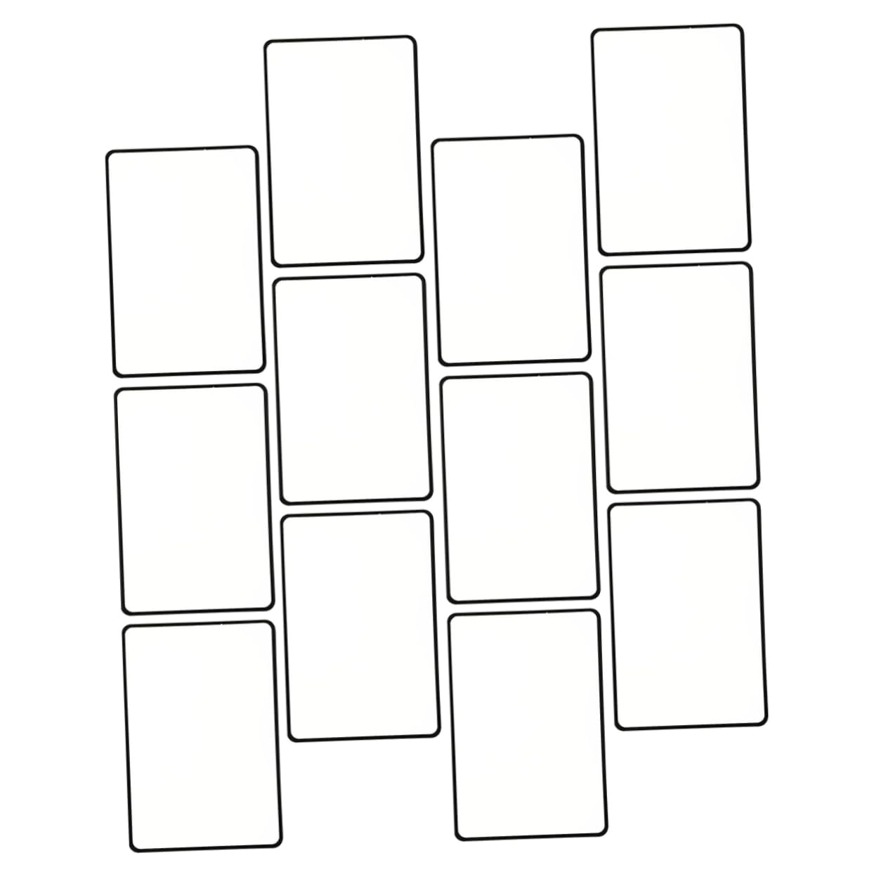 Lente di Ingrandimento da Lettura Segnalibro 12 Pezzi 3x Pvc Nero