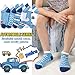 Welwoos Kids Boys Ankle Socks No Show Low Cut Funny Cute Cartoon Novelty Cotton Socks 6 Pairs Gifts Stocking Stuffers for Boys Kids(Blue Car,9-14 Y)