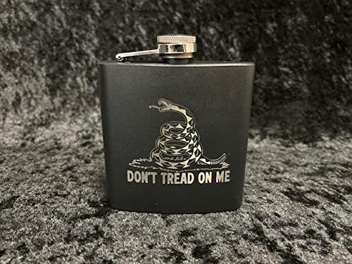 Maverick Advantage Gadsden Flag Dont Tread On Me Snake Flask 6oz Matte