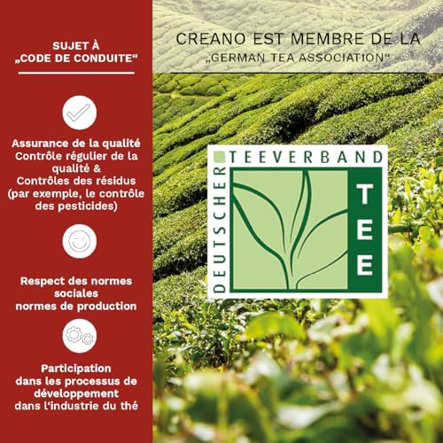 Creano Coffret Fleur de Thé 6 pcs Boîte Cœur – Théière en Verre 500ml sans goutte – 6 variétés de thé blanc – Spectacle visuel & Idée cadeau femme – Thé en Fleurs – vue 5