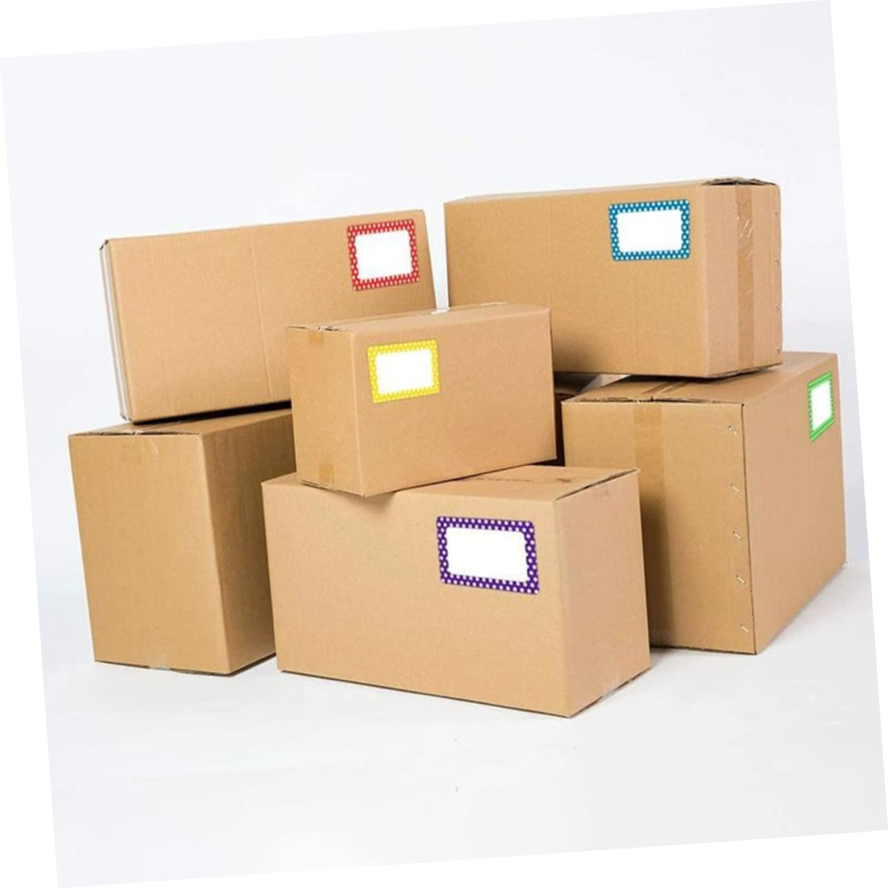 DOITOOL 3 Etichette Adesive Colorate con Bordi Rettangolari Autoadesive e Facili Staccare per Etichette Personalizzate Casa Scuola e Ufficio e Resistente