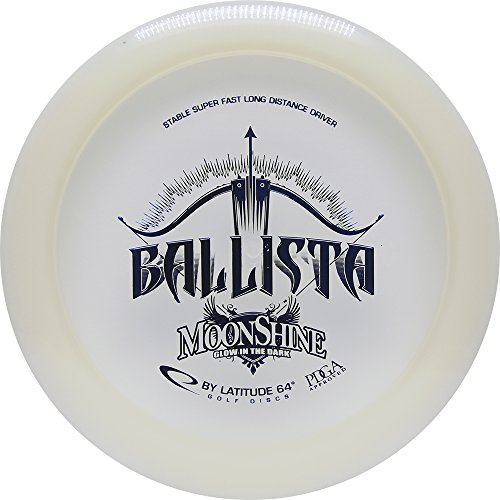 Latitude 64 Ballista Disc Golf Long Distance Driver - Moonshine Opto Glow in the Dark - Stable and Super-Fast - Colors May Vary - 173-176 Grams