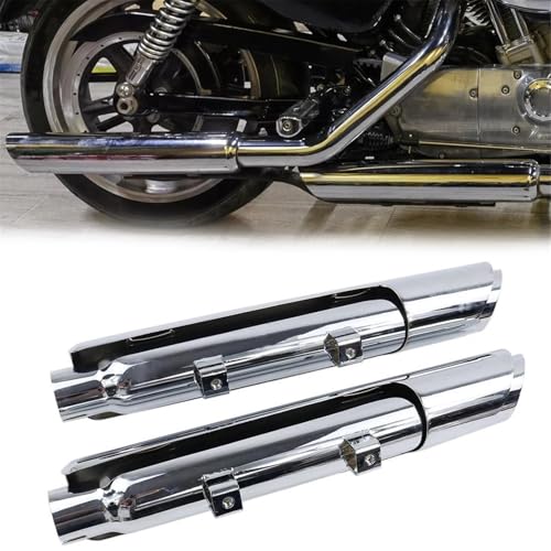 Accessori di scarico Tubo Di Scarico Per Motocicletta Slip-On Silenziatore Slip On Silenziatori Per Harley Per Davidson Sportster Forty-Eight Special XL1200XS 2018 2019(Chrome)