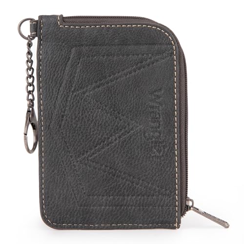 Image of Montana West Wrangler Aztec Card Wallet for Women Western Credit Card Holder with Zipper Pocket, Aztec--Black, One Size, Western