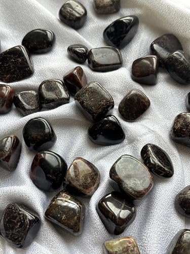 Image of Tumbled Stones, Natural Crystal Healing Stones, Home Office Decor, Aquarium Decorative Pebbles, Vase Fillers (Garnet, 200)
