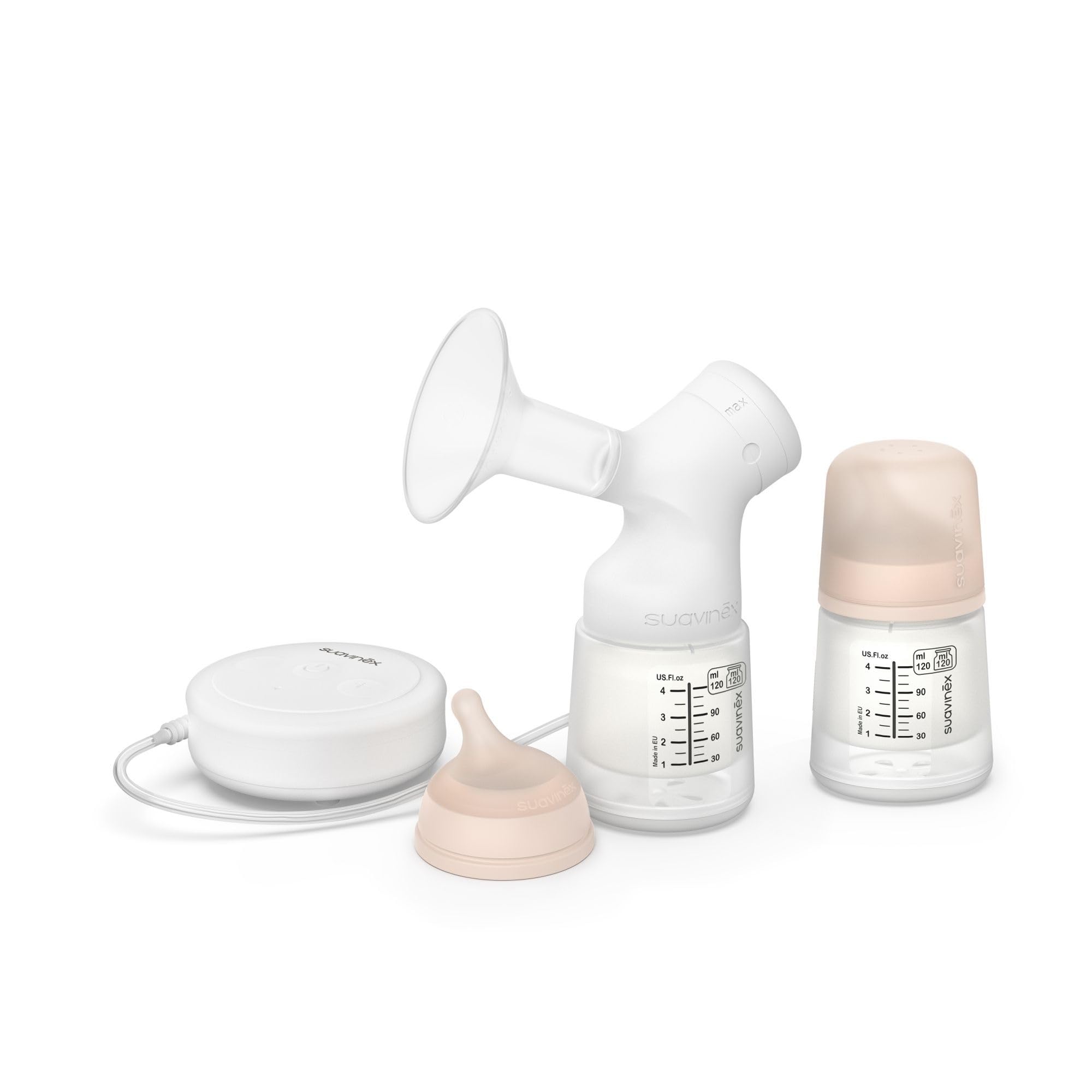 Tire-lait électrique avec biberon anti-colique Zerø.Zerø 120 ml - Suavinex
