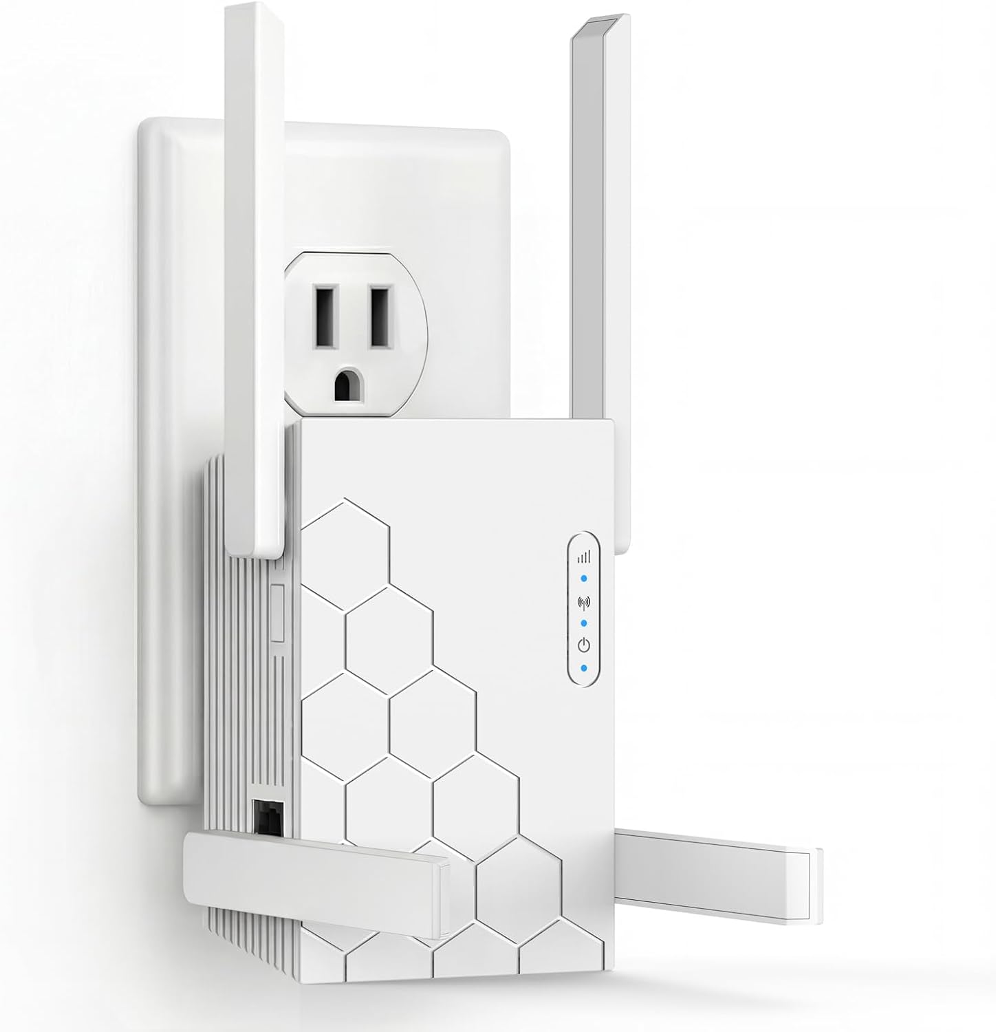 WiFi Extender Signal Booster, Dual Band 5.8GHz&2.4GHz, WiFi Booster Covers Up to 10200 Sq.ft and 45 Devices, 1200Mbps WiFi Repeater w/Ethernet Port, 1-Tap Setup