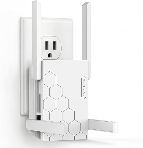 WiFi Extender Signal Booster, 5.8GHz&2.4GHz Dual Band WiFi Booster Covers Up to 