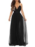 Women's Sexy Deep V Neck Split Cocktail Party Formal Bridesmaid Maxi Dress
