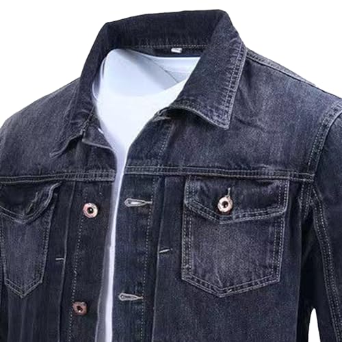 Chaqueta jean para hombre estilo casual y ajustado miniatura 4