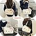 Cute Kitty Backpack Bag Cartoon Crossbody Bag with Plush Charm, Leather Shoulder with Adjustable Shoulder Strap for Women, Gift for Her