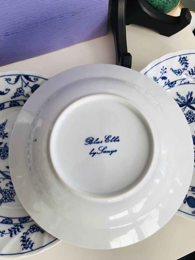 新品　Blue Elbe by Tanyo ブルーエルベ 皿　ボタニカル柄　28 Amazon.co.jp: ブルーエルベ 三洋陶器 blue elbe by sanyo 皿3枚