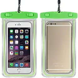 Capa Case para Celular a Prova D'Água Impermeável Transparente Universal Proteção Completa IPX8 Sensível ao Toque Ideal para Praia Trilhas Piscina Viagens (VERDE)