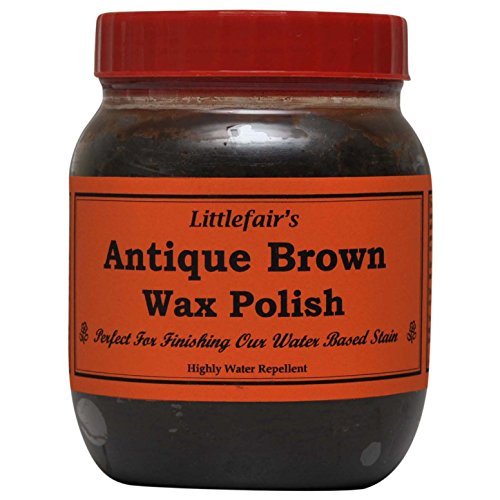 Littlefair's Lakier woskowy (500 ml, antyczny brąz) nietoksyczny, wysoce wodoodporny wosk do drewna do mebli