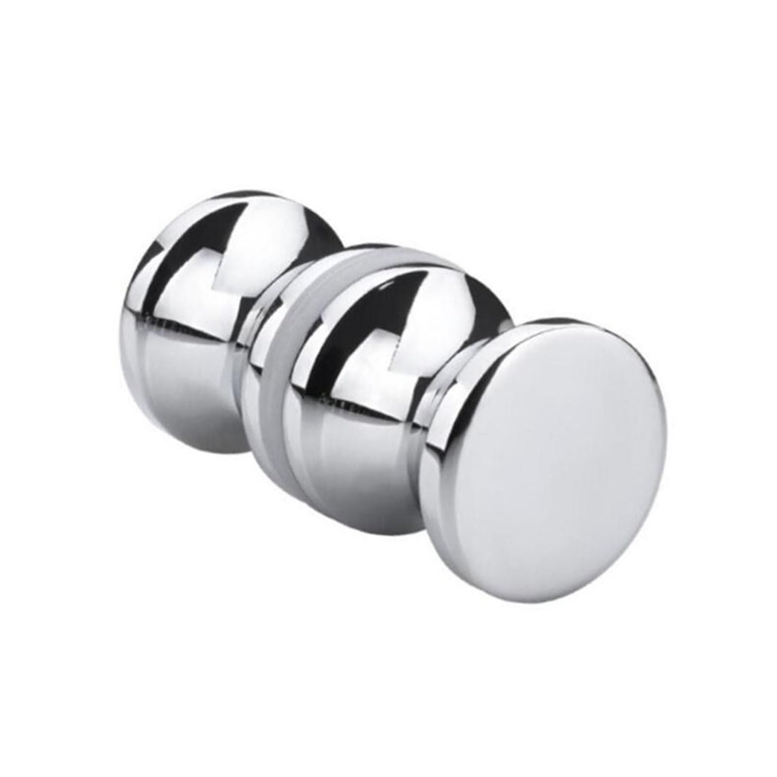 PPQIRU 2pcs Kitchen Hardware Bathroom Glass Door Knob Wardrobe Pulls Shower Handle Cabinet for Shower Door(Silver-B)