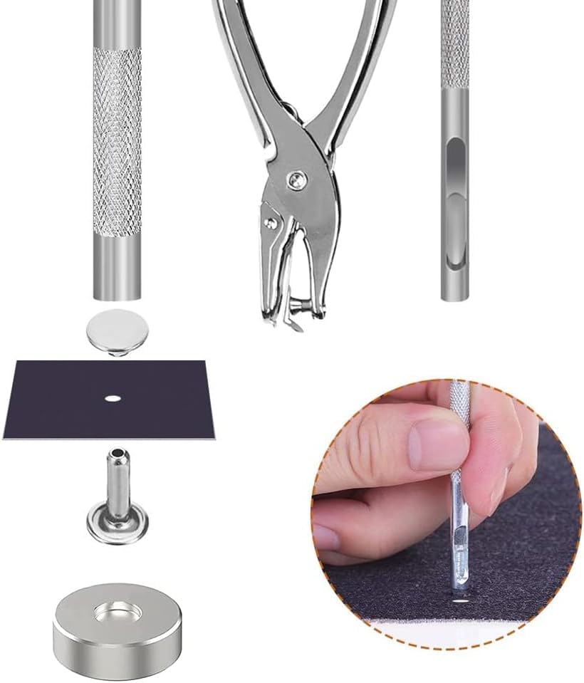 Borchie Per Pelle Con Pinze,Borchie Decorative,Rivetto Pelle - 4