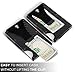 Minimalist Wallet for Men Carbon Fiber Card Holder Money Clip RFID Blocking Slim Front Pocket Wallets with Key Holder